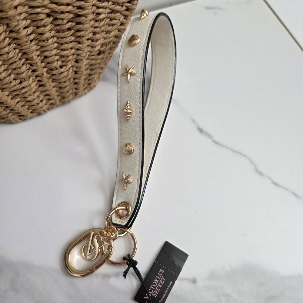 Victoria's Secret NWT Shell Straw Clam Shell Crossbody Bag & Shell Wristlet Set - Picture 8 of 9